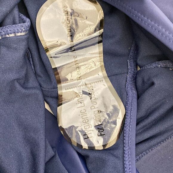 Catherine Malandrino Women's Navy Twisted Ruched Bandeau Swimsuit Sz Medium NWT - Picture 4 of 8